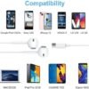 2 Pack-USB C Headphones for i-Phone 15,Type C with Microphone Volume Control Noise Canceling Earphones with Smartphone i-Phone 15 Pro Max,iPad Pro, Most USB C Jack Devices - Image 8