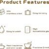 9 Pcs Travel Coffee Lovers Gift Sets with Manual Coffee Grinder Coffee Dripper Goose Neck Kettle Glass Server Digital Scale 100 Pcs Paper Filter et for Drip Coffee Operation - Image 7