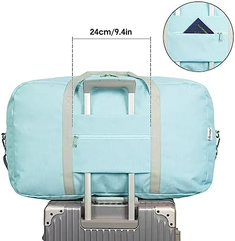 28 inch Extra Large Travel Duffel Bag Foldable Weekender Packable Lightweight Luggage Bag Overnight for Women and Men 85L (Mint Green) - Image 3
