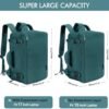 Beraliy Travel Backpack, Carry on Backpack, Airline Approved Personal Item Bag, 15.6 Inch Laptop Backpack, Waterproof Hiking Daypack Backpack, Weekender Bag, Peacock Blue - Image 5