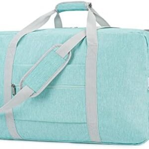 28 inch Extra Large Travel Duffel Bag Foldable Weekender Packable Lightweight Luggage Bag Overnight for Women and Men 85L (Mint Green)