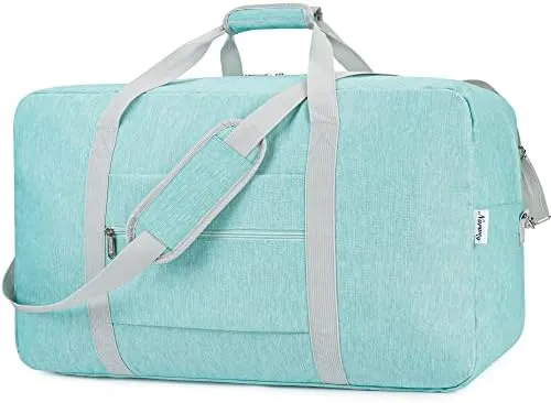 28 inch Extra Large Travel Duffel Bag Foldable Weekender Packable Lightweight Luggage Bag Overnight for Women and Men 85L (Mint Green)