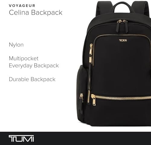 TUMI - Voyageur Celina Backpack - Men's & Women's Backpack - Travel Bag - Black & Gold Hardware - Image 2