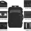 Vancropak Travel Bag, Extra Large 45L Carry on Backpack with 3 Packing Cubes Airline Approved for Men Women, Expandable Underseat Weekender Overnight Business Backpack, Gift for Travelers, Black - Image 6