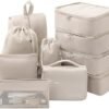 Travel Packing Cube Luggage Organizer - Travel Essential Accessory for Suitcase Lightweight Durable Toiletry Cosmetic Laundry Shoe Compression Carry on Storage Large Bag 10 set