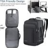 Carry On Backpack, 50L Travel Backpack, Luggage Backpack TSA Flight Approved Laptop Backpack for Men & Women, Large Expandable Backpack 40L Daypack Lightweight Business Weekender Bag, Black - Image 5