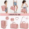WANDF For Spirit Airlines Personal Item Bag 18x14x8 Travel Duffel Bag with TSA Approved Quart Size Bag & Shoes Bag Weekender Overnight Bag Carry-on Luggage for Women （Pink） - Image 2