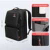 Travel Backpack, 40l Extra Large Travel Backpack For Men, Airline & Tsa Approved Carry On Luggage, College Backpacks For Women, Business 15.6 Inch Laptop Backpack - Black - Image 6