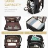 LOVEVOOK Carry On Travel Backpack for Women, TSA Personal Item Travel Bag for Airplanes, Waterproof Carry on Bag Flight Approved with USB Port 35L Daypack with 2 Packing Cubes, Fits 15.6" Laptop - Image 3
