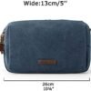 BAGSMART Toiletry Bag for Men, Canvas Travel Toiletry Organizer Dopp Kit Water-resistant Shaving Bag for Toiletries Accessories,Navy Blue-Medium - Image 6