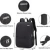 MAXTOP Deep Storage Laptop Backpack with USB Charging Port[Water Resistant] College Computer Bookbag Fits 16 Inch Laptop,Black - Image 7