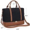 Women Travel Tote Overnight Weekender Carry On Bag With Luggage Sleeve and Shoes Compartmet - Image 6