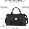 Travel Duffel Bag for Women,Overnight Weekender Bag with Trolley Sleeve,Carry On Tote Bag Sports Gym Bag - Image 3