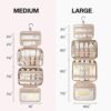 BAGSMART Toiletry Bag Hanging Travel Makeup Organizer with TSA Approved Transparent Cosmetic Bag Makeup Bag for Full Sized Toiletries, Medium-Pink - Image 3