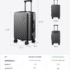 LUGGEX Carry On Luggage 22x14x9 Airline Approved - 35L Polycarbonate Expandable Hard Shell Suitcase with Spinner Wheels (Black, 20 Inch) - Image 3