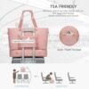 LOVEVOOK Travel Duffle Bag, Weekender Bags for Women with Shoes Compartment, Gym Duffel Bag Carry on Overnight Travel Bags with Toiletry Bag, Tote Hospital Bag for Women Labor Delivery, 3Pcs Set - Image 6