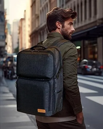 Upgraded Version Business Backpack, Anti Theft Carry on Backpack, Extra Large 17.3 inch Travel Laptop Backpack, Water Resistant College Bag Carry on Bag Gifts for Men&Women for Office/Teacher/Work. - Image 6