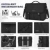 NEWHEY Messenger Bag Laptop Briefcases for Men 15.6 Inch Laptop Bag Water-resistant Computer Bag Lightweight Shoulder Handbag Satchel Bags for Work Business Travel College,Black - Image 5