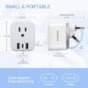 2 Pack Foldable European Travel Plug Adapter with 3 USB (1 USB-C Port) and 1 AC Power Outlet Charger for US to Most of Europe France Germany Spain and Italy (Type C/L) - Image 5