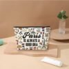 Paris Travel Gift Cosmetic Bag Paris Lover Gifts Makeup Bag Paris City Skyline Themed Gifts for Paris Traveller Women Friends Sister Birthday Christmas Bachelorette Party Favors Girls Trip Gifts - Image 3