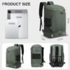 Travel Backpack for Women Man Travel Laptop Backpack 17 inch 25L MenPersonal Item Bag Airline Approved Carry On Backpack Travel bags for men carry on(Green) - Image 2