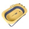 Beberoad Love Collapsible Toddler Bathtub Portable Travel Toddler Tub Foldable Bathtub with Adjustable Height for Toddler 1-3 (Yellow)