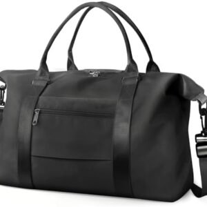 Travel Duffle Bag, Waterproof Weekender Bag Carry On Tote Bags for Women, Travel Essentials Sport Gym Bag for Men, Hospital Bag for Labor and Delivery, Overnight Bag Luggage Bag with Trolley Sleeve