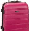 Rockland Melbourne Hardside Expandable Spinner Wheel Luggage, Magenta, Carry-On 20-Inch