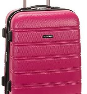 Rockland Melbourne Hardside Expandable Spinner Wheel Luggage, Magenta, Carry-On 20-Inch