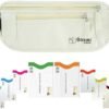 Boxiki Travel Beige Money Belt with RFID Sleeves Set - Secure Travel Pouch and RFID Card Holder to Protect Cash, Credit Cards and Travel Documents for Men and Women