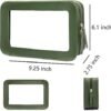 FFpaw Clear Makeup Bag Organizer, TSA Approved Portable Travel Toiletry Bag Multipurpose Cosmetic Bag Case for Women Vegan Leather Make Up Pouch Transparent Vinyl Windows & Handle Strap (Green) - Image 5