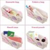 Preppy Patch Small Toiletry Bag, Cartoon Leather Makeup Bag with Double Zipper, Gift for Women and Teenage Girls for Disney World Essentials - Image 5
