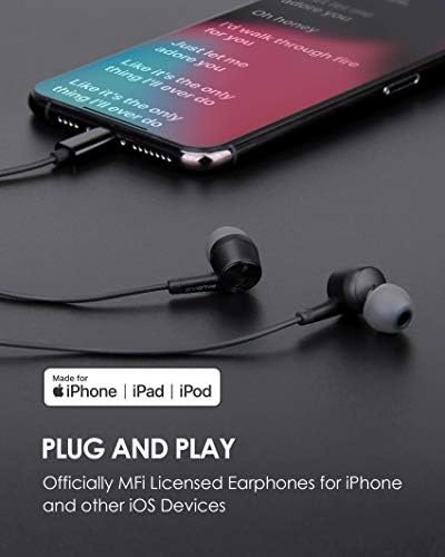 PALOVUE iPhone Headphones Earbuds Earphones wtih Lightning Connector Apple MFi Certified Compatible 14 13 12 11 Pro Max X XS XR 8 7 Plus with Microphone Controller SweetFlow Black - Image 2