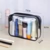 Wedama TSA Approved Toiletry Bag, Cosmetic Bags 4 Pack with Zipper Carry on Airline Airport Travel Accessories, PVC Makeup Bags for Travel, Quart Size Travel Bags for Men and Women-Black - Image 2