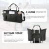 Travel Duffle Bag, Waterproof Weekender Bag Carry On Tote Bags for Women, Travel Essentials Sport Gym Bag for Men, Hospital Bag for Labor and Delivery, Overnight Bag Luggage Bag with Trolley Sleeve - Image 5
