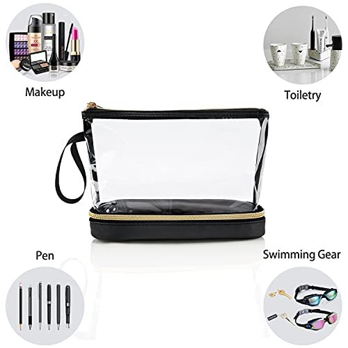 Ethereal Travel Makeup Bag, Clear Cosmetic Bag Make Up Organizer TSA Approved Toiletry Bag, Waterproof Pouch for Women Purse for Toiletries Accessories Brushes - Image 8