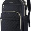 KROSER Laptop Backpack 15.6 Inch Stylish Daypack with USB Charging Port, Water-repellent Nylon Backpack Backpack for Travel/Business/Women/Black