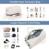 ETRONIK Rolling Duffle Bag with Wheels, 21-inch Flight Approved Travel Duffle Bag with Wet Pocket & Shoe Compartment, Carry On Luggage 22x14x9 Airline Approved, Beige - Image 2