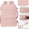 Travel Backpack, Peraonal Item Carry on Backpack Women Airline Approved Carry-ons, Waterproof College Backpack, Business Work Hiking Casual Bag, Fits 16" Laptop, Pink - Image 5