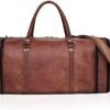 Handmade Vintage Travel Luggage 30 Inch Duffel Gym Sports Bag Weekender Travel Overnight Carry One Duffel Bag For Men (30 inch large) - Image 5