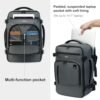 ECOHUB 16'' Travel Backpack Carry On Underseat Airline Approved Personal Item Travel Bag with Multi-Pockets Laptop Backpack Casual Daypack Small Backpack Lightweight for Women Men, Grey - Image 6