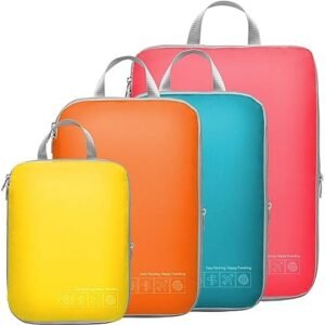 Cambond Compression Packing Cubes for Travel - Travel Bags Luggage Organizers Travel Essentials Compression Cubes for Carry on Suitcases
