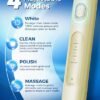 Rotating Electric Toothbrush for Adults with 8 Brush Heads (2 Types), 4 Modes Deep Clean Electric Toothbrush with Rechargeable Power and 2 Min Smart Timer, Fast Charge (Yellow) - Image 5