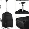 ZOMFELT Rolling Backpack for Women Men, Carry on Luggage Travel Backpack with Wheels, 17 Inch Laptop Backpack with Toiletry Bag, Wheeled Backpack for Travel Trip Business Black - Image 5