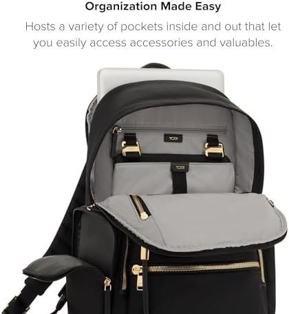 TUMI - Voyageur Celina Backpack - Men's & Women's Backpack - Travel Bag - Black & Gold Hardware - Image 5