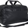 Kenneth Cole REACTION Port Stanley Duffel Pebbled Vegan Leather Carry On Shoulder Duffle Travel Bag, Black, 15" Laptop - Image 3