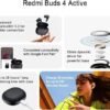 Xiaomi Redmi Buds 4 Active, Advanced Bluetooth® 5.3, 12mm Dynamic Driver, Google Fast Pair, Up to 28 Hours* Long Listening time with case, Graphite Black - Image 2