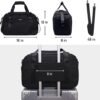 ECOHUB 18'' Personal Item Bag Travel Duffle Bag with Laptop Compartment and Shoe Bag Waterproof Gym bag Carry on bag Overnight Hospital Weekender Bag Traveling Essentials for Women Men (Black) - Image 6