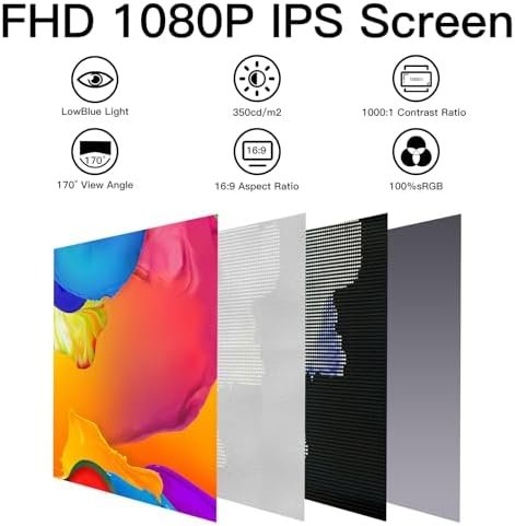 ALOLG Portable Monitor 17.3 Inch with 60HZ FHD 1080P Display,USB-C and HDMI Inputs, Ultra-Slim IPS Panel with HDR and Premium Smart Cover & Speakers-Compatible with Laptop,PC,Phone,PS5,Switch - Image 4