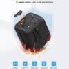 ELEGRP Universal Travel Adapter, International Travel Power Adapter with USB C Port, Travel Worldwide Essentials Wall Charger, Type C/G/A/I All in One Power Adapter, FCC, 1 Pack - Image 4